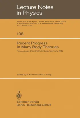 Kümmel / Ristig |  Recent Progress in Many-Body Theories | Buch |  Sack Fachmedien