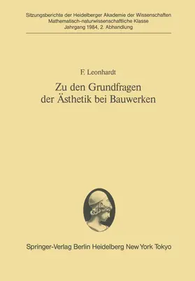 Leonhardt |  Zu den Grundfragen der Ästhetik bei Bauwerken | Buch |  Sack Fachmedien
