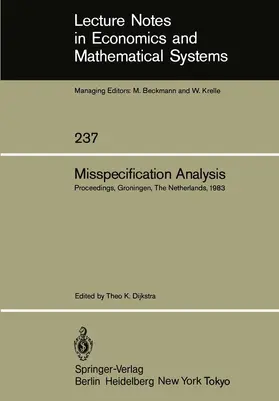 Dijkstra | Misspecification Analysis | Buch | 978-3-540-13893-8 | www2.sack.de