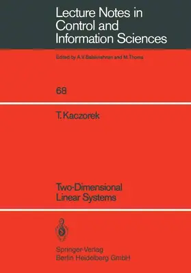 Kaczorek |  Two-Dimensional Linear Systems | Buch |  Sack Fachmedien
