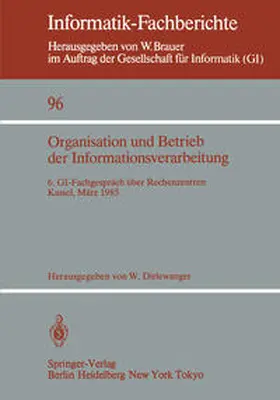 Dirlewanger |  Organisation und Betrieb der Informationsverarbeitung | Buch |  Sack Fachmedien