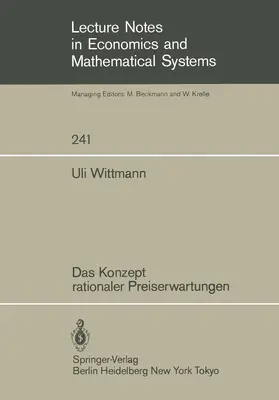 Wittmann |  Das Konzept rationaler Preiserwartungen | Buch |  Sack Fachmedien
