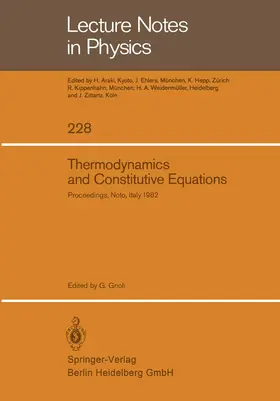 Grioli |  Thermodynamics and Constitutive Equations | Buch |  Sack Fachmedien