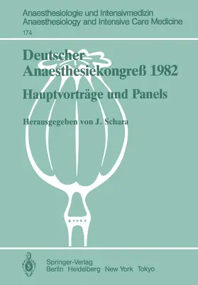 Schara |  Deutscher Anaesthesiekongreß 1982 | Buch |  Sack Fachmedien