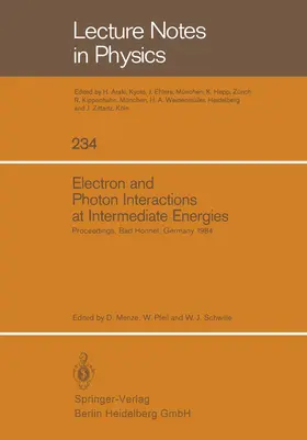 Menze / Pfeil / Schwille |  Electron and Photon Interactions at Intermediate Energies | Buch |  Sack Fachmedien