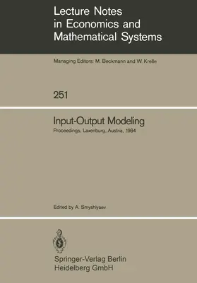 Smyshlyaev |  Input-Output Modeling | Buch |  Sack Fachmedien