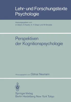 Neumann |  Perspektiven der Kognitionspsychologie | Buch |  Sack Fachmedien