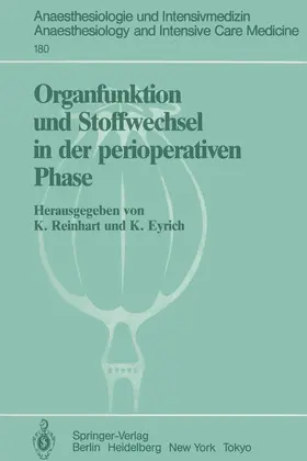 Eyrich / Reinhart |  Organfunktion und Stoffwechsel in der perioperativen Phase | Buch |  Sack Fachmedien