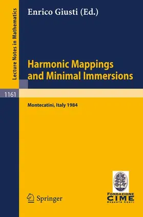 Giusti | Harmonic Mappings and Minimal Immersion | Buch | 978-3-540-16040-3 | sack.de