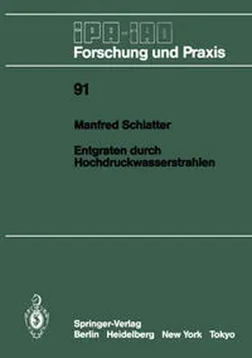 Schlatter |  Entgraten durch Hochdruckwasserstrahlen | Buch |  Sack Fachmedien