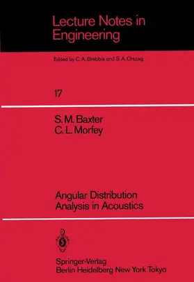 Baxter / Morfey | Angular Distribution Analysis in Acoustics | Buch | 978-3-540-16220-9 | sack.de
