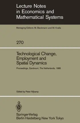 Nijkamp |  Technological Change, Employment and Spatial Dynamics | Buch |  Sack Fachmedien