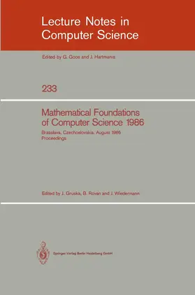 Gruska / Rovan / Wiedermann |  Mathematical Foundations of Computer Science 1986 | Buch |  Sack Fachmedien