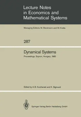 Sigmund / Kurzhanski |  Dynamical Systems | Buch |  Sack Fachmedien