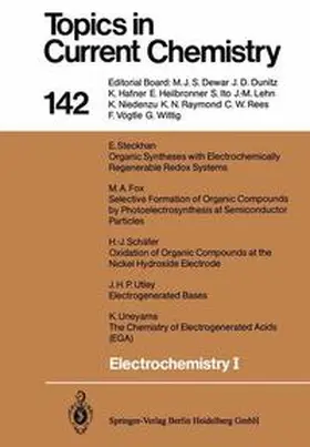 Steckhan |  Electrochemistry I | Buch |  Sack Fachmedien