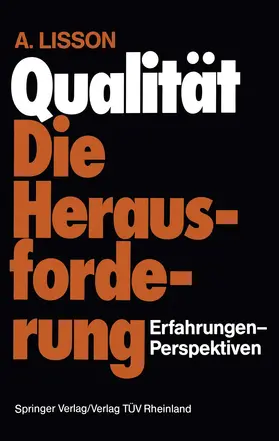 Lisson |  Qualität Die Herausforderung | Buch |  Sack Fachmedien