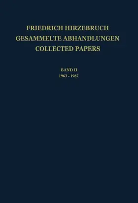 Hirzebruch |  Gesammelte Abhandlungen - Collected Papers I | Buch |  Sack Fachmedien