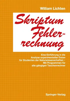 Lichten / Meschede |  Skriptum Fehlerrechnung | Buch |  Sack Fachmedien