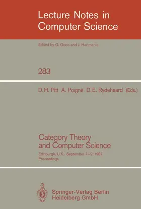 Pitt / Rydeheard / Poigne |  Category Theory and Computer Science | Buch |  Sack Fachmedien