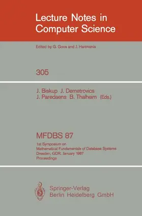 Biskup / Thalheim / Demetrovics |  MFDBS 87 | Buch |  Sack Fachmedien