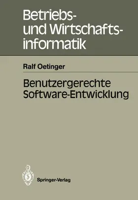 Oetinger |  Benutzergerechte Software-Entwicklung | Buch |  Sack Fachmedien