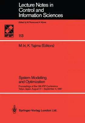 Yajima / Iri |  System Modelling and Optimization | Buch |  Sack Fachmedien