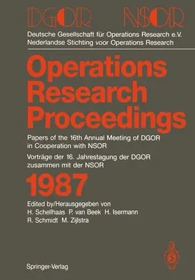 Schellhaas / Beek / Zijlstra |  DGOR/NSOR | Buch |  Sack Fachmedien
