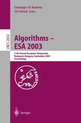 Di Battista / Zwick |  Algorithms - ESA 2003 | Buch |  Sack Fachmedien