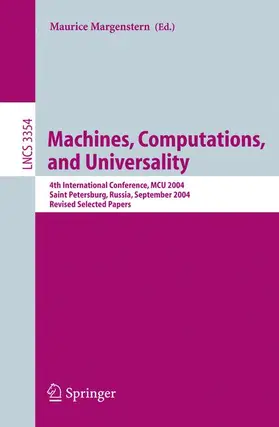 Margenstern | Machines, Computations, and Universality | Buch | 978-3-540-25261-0 | sack.de