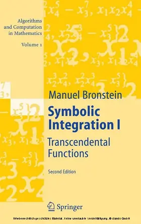 Bronstein | Symbolic Integration I | E-Book | sack.de