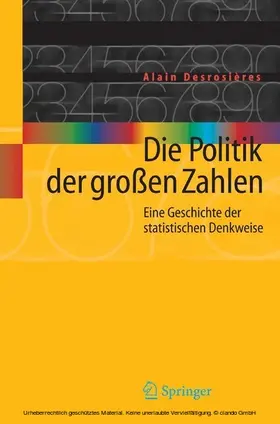 Desrosières |  Die Politik der großen Zahlen | eBook | Sack Fachmedien