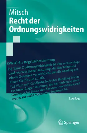Mitsch |  Recht der Ordnungswidrigkeiten | eBook | Sack Fachmedien