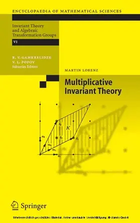 Lorenz |  Multiplicative Invariant Theory | eBook | Sack Fachmedien