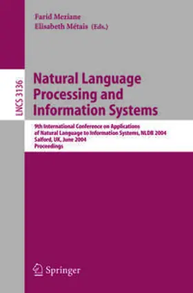Meziane / Métais |  Natural Language Processing and Information Systems | eBook | Sack Fachmedien