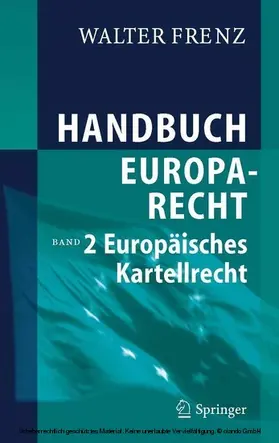 Frenz |  Handbuch Europarecht | eBook | Sack Fachmedien