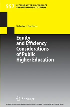 Barbaro | Equity and Efficiency Considerations of Public Higher Education | E-Book | sack.de
