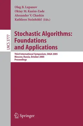 Lupanov / Kasim-Zade / Chaskin |  Stochastic Algorithms: Foundations and Applications | Buch |  Sack Fachmedien