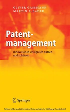 Gassmann / Bader |  Patentmanagement | eBook | Sack Fachmedien