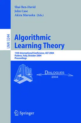 Ben David / Case / Maruoka | Algorithmic Learning Theory | E-Book | www2.sack.de