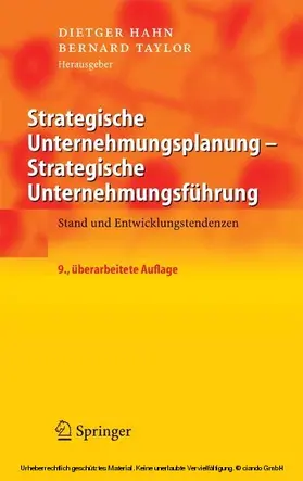 Hahn / Taylor |  Strategische Unternehmungsplanung - Strategische Unternehmungsführung | eBook | Sack Fachmedien