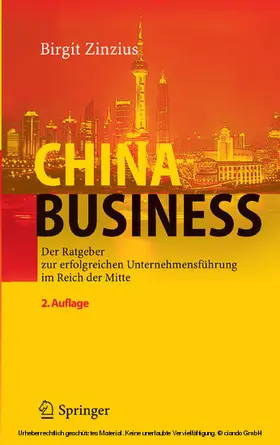 Zinzius |  China Business | eBook | Sack Fachmedien
