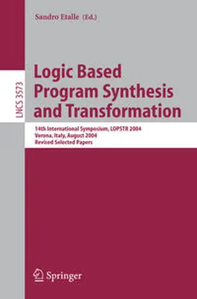 Etalle |  Logic Based Program Synthesis and Transformation | eBook | Sack Fachmedien