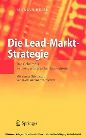 Beise |  Die Lead-Markt-Strategie | eBook | Sack Fachmedien