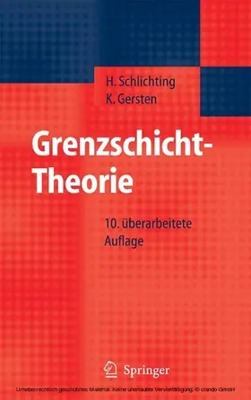 Schlichting / Gersten |  Grenzschicht-Theorie | eBook | Sack Fachmedien