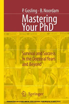Gosling / Noordam |  Mastering Your PhD | eBook | Sack Fachmedien
