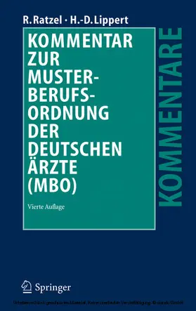 Ratzel / Lippert |  Kommentar zur Musterberufsordnung der deutschen Ärzte (MBO) | eBook | Sack Fachmedien