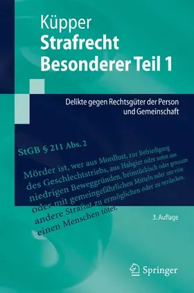 Küpper |  Strafrecht, Besonderer Teil 1 | eBook | Sack Fachmedien