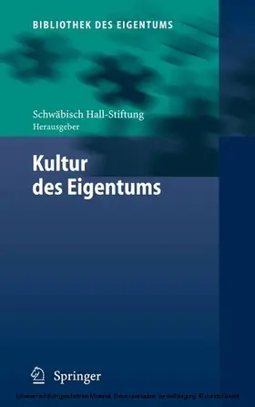 Hall-Stiftung | Kultur des Eigentums | E-Book | sack.de