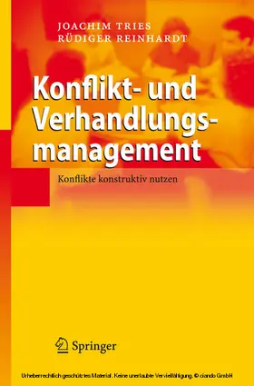 Tries / Reinhardt |  Konflikt- und Verhandlungsmanagement | eBook | Sack Fachmedien