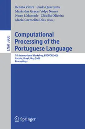 Vieira / Quaresma / Nunes |  Computational Processing of the Portuguese Language | eBook | Sack Fachmedien